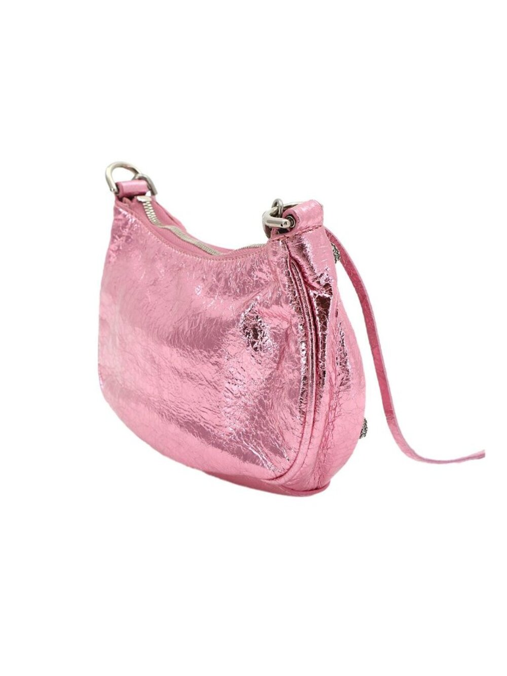 Balenciaga le Cagole Mini 2-Way Chain Shoulder Bag Leather Metallic Pink - Picture 3 of 9